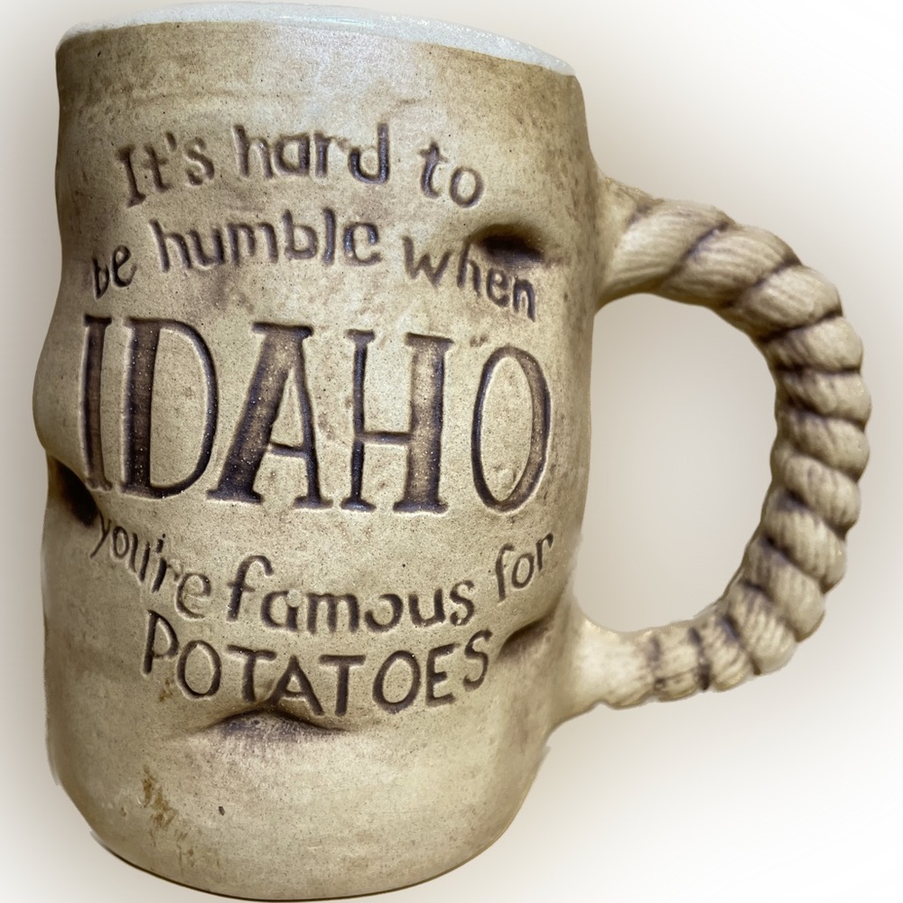 Idaho Potato Ceramic Mug Vintage Rare 1989 T.B. Ceramics Of Boise Idaho 🥔☕️